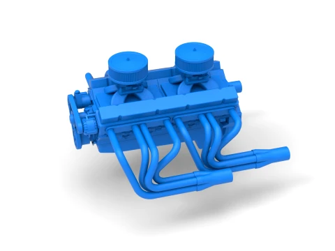 Engine V16 Scale 1 to 25 3D Print Model