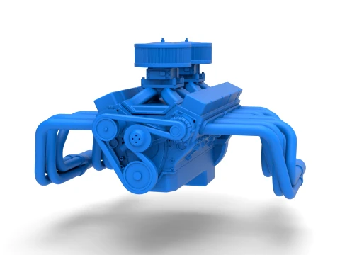 Engine V16 Scale 1 to 25 3D Print Model