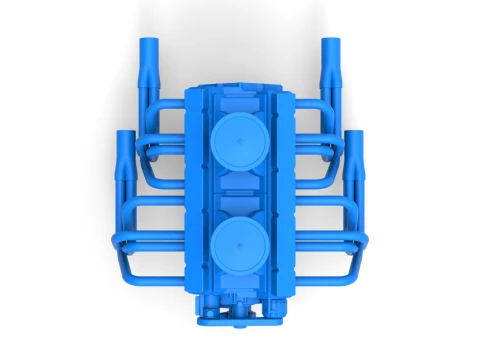 Engine V16 Scale 1 to 25 3D Print Model