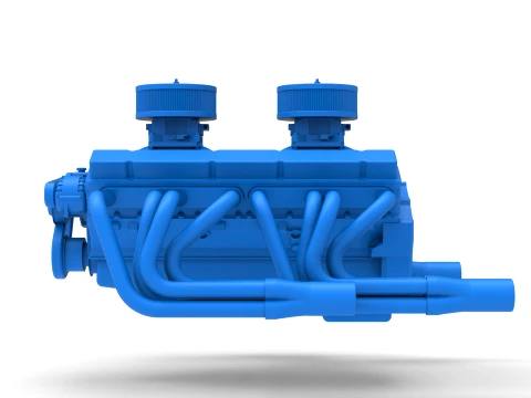 Engine V16 Scale 1 to 25 3D Print Model