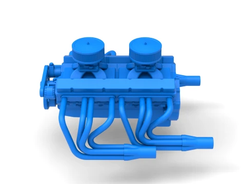 Engine V16 Scale 1 to 25 3D Print Model