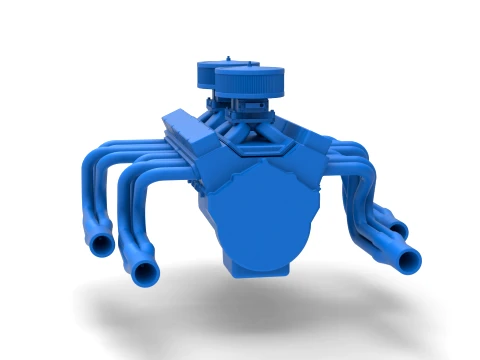 Engine V16 Scale 1 to 25 3D Print Model