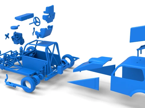 New Zealand Ministock car Version 3 Scale 1 to 25 3D Print Model