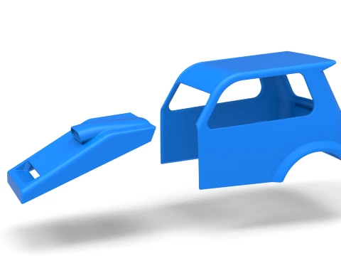 Shell of New Zealand Ministock car Version 2 Scale 1 to 25 3D Print Model
