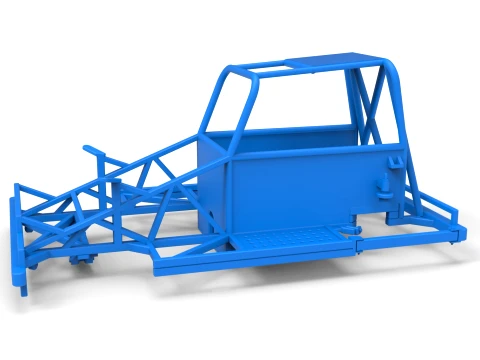 Chasis de coche Ministock de Nueva Zelanda Versi&oacute;n 3 Escala 1 a 25 Modelo de impresión 3D