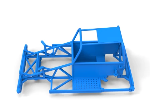 Quadro do carro Ministock da Nova Zel&acirc;ndia Vers&atilde;o 3 Escala 1 a 25 Modelo de Impressão 3D