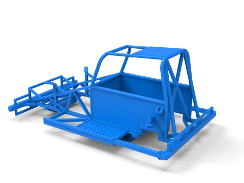 Quadro do carro Ministock da Nova Zel&acirc;ndia Vers&atilde;o 3 Escala 1 a 25 Modelo de Impressão 3D