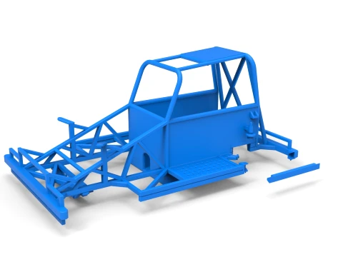 Quadro do carro Ministock da Nova Zel&acirc;ndia Vers&atilde;o 3 Escala 1 a 25 Modelo de Impressão 3D