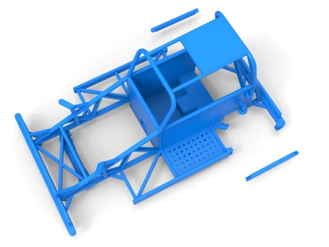 Quadro do carro Ministock da Nova Zel&acirc;ndia Vers&atilde;o 3 Escala 1 a 25 Modelo de Impressão 3D