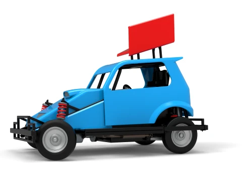 New Zealand Ministock car while turning Version 3 Scale 1 to 25 3D Print Model