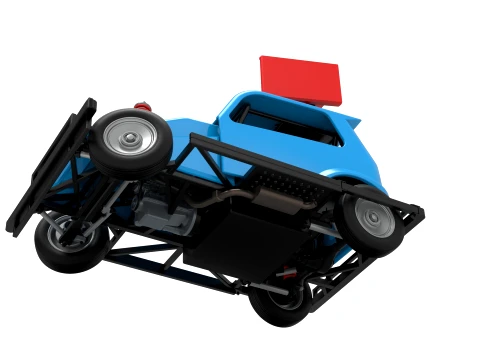 New Zealand Ministock car while turning Version 3 Scale 1 to 25 3D Print Model