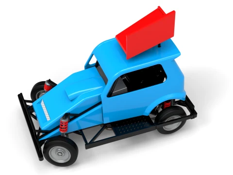 New Zealand Ministock car while turning Version 3 Scale 1 to 25 3D Print Model