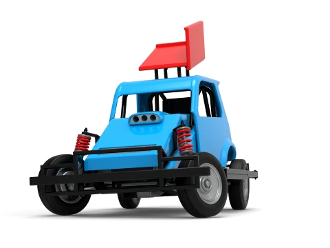 New Zealand Ministock car while turning Version 3 Scale 1 to 25 3D Print Model
