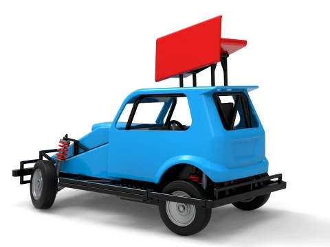 New Zealand Ministock car while turning Version 3 Scale 1 to 25 3D Print Model