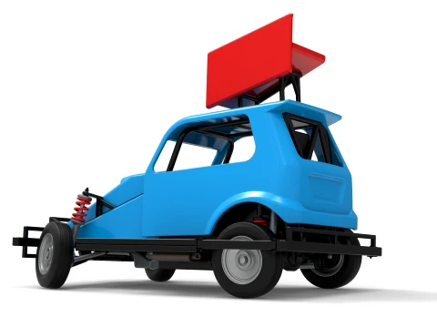 New Zealand Ministock car while turning Version 3 Scale 1 to 25 3D Print Model
