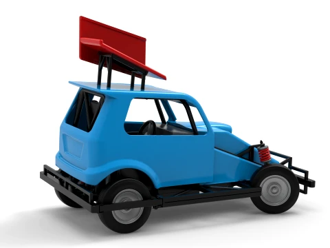 New Zealand Ministock car while turning Version 3 Scale 1 to 25 3D Print Model