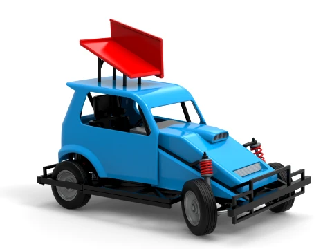 New Zealand Ministock car while turning Version 3 Scale 1 to 25 3D Print Model