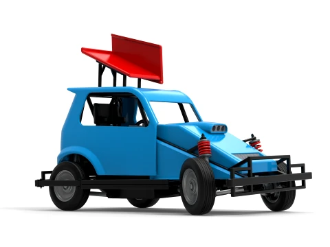 New Zealand Ministock car while turning Version 3 Scale 1 to 25 3D Print Model