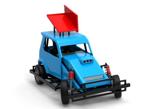 New Zealand Ministock car while turning Version 3 Scale 1 to 25 3D Print Model