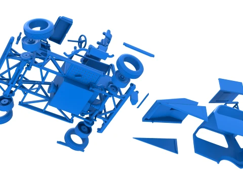 New Zealand Ministock car while turning Version 3 Scale 1 to 25 3D Print Model