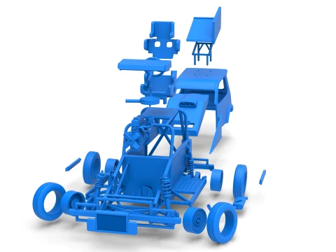 New Zealand Ministock car while turning Version 3 Scale 1 to 25 3D Print Model