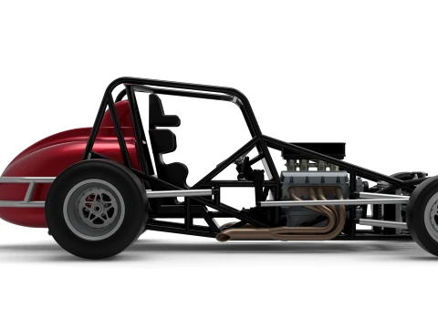 Pavement Silver Crown Car Base Version 3 Scale 1 to 25 3D Print Model
