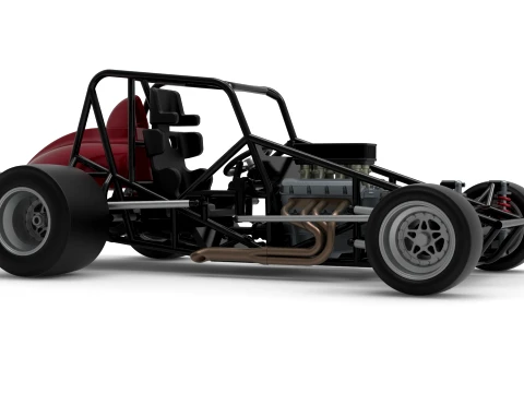 Pavement Silver Crown Car Base Version 3 Scale 1 to 25 3D Print Model