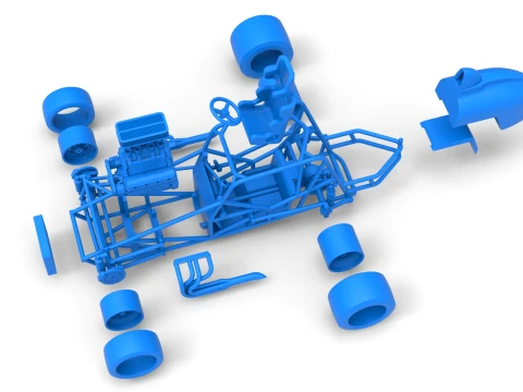 Pavement Silver Crown Car Base Version 3 Scale 1 to 25 3D Print Model