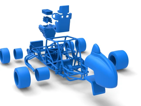 Pavement Silver Crown Car Base Version 3 Scale 1 to 25 3D Print Model