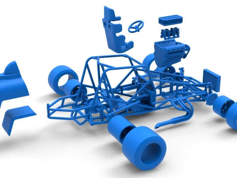 Pavement Silver Crown Car Base Version 3 Scale 1 to 25 3D Print Model