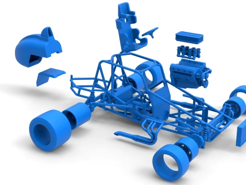 Pavement Silver Crown Car Base Version 3 Scale 1 to 25 3D Print Model