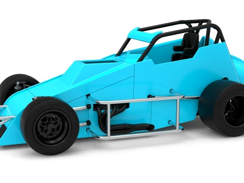 Pavement Sprint car Version 2 Scale 1 to 25 3D Print Model