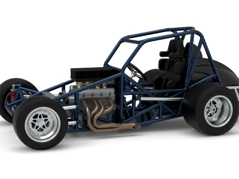 Sprint car Base Versi&oacute;n 2 Escala 1 a 25 Modelo de impresión 3D