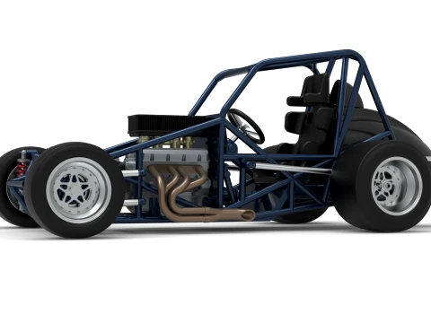 Sprint car Base Version 2 Scale 1 to 25 3D Print Model