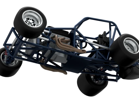 Sprint car Base Version 2 Scale 1 to 25 3D Print Model
