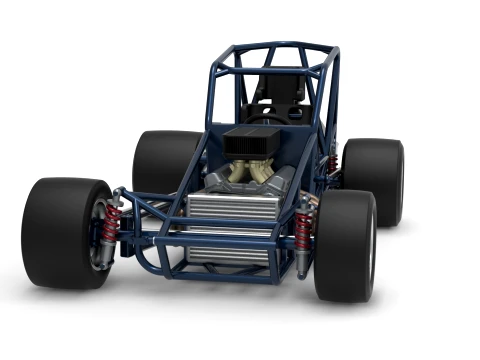 Sprint car Base Version 2 Scale 1 to 25 3D Print Model