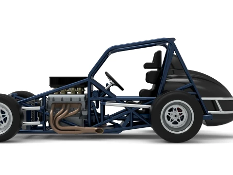 Sprint car Base Version 2 Scale 1 to 25 3D Print Model