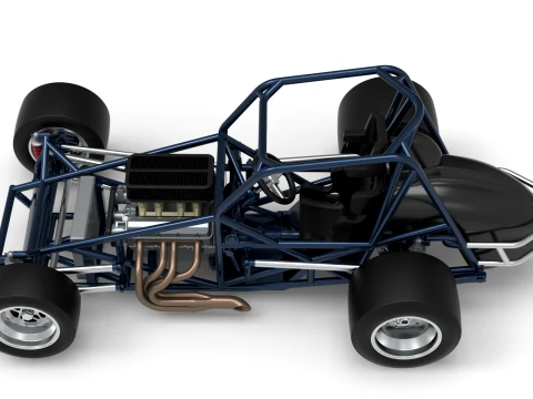 Sprint car Base Version 2 Scale 1 to 25 3D Print Model