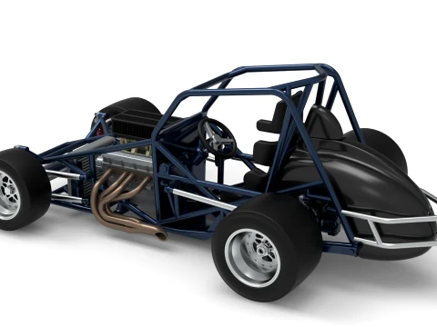 Sprint car Base Version 2 Scale 1 to 25 3D Print Model