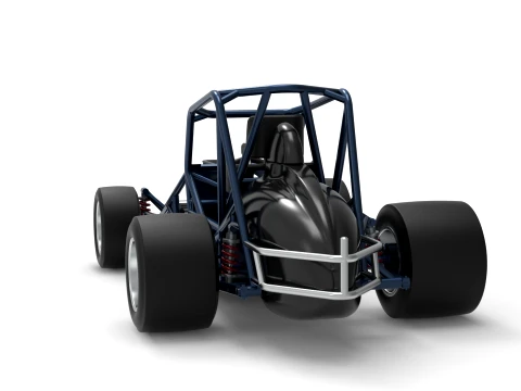 Sprint car Base Version 2 Scale 1 to 25 3D Print Model