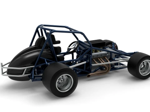 Sprint car Base Version 2 Scale 1 to 25 3D Print Model