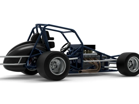Sprint car Base Version 2 Scale 1 to 25 3D Print Model