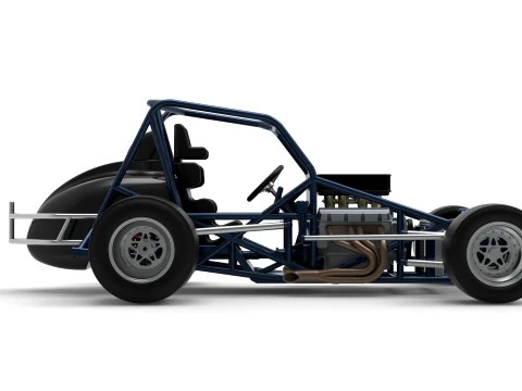 Sprint car Base Version 2 Scale 1 to 25 3D Print Model