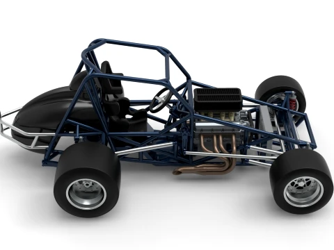 Sprint car Base Version 2 Scale 1 to 25 3D Print Model