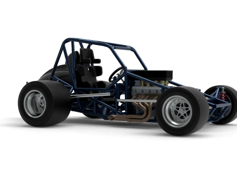 Sprint car Base Version 2 Scale 1 to 25 3D Print Model