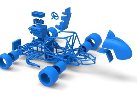 Sprint car Base Version 2 Scale 1 to 25 3D Print Model