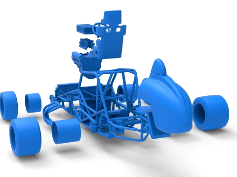 Sprint car Base Version 2 Scale 1 to 25 3D Print Model