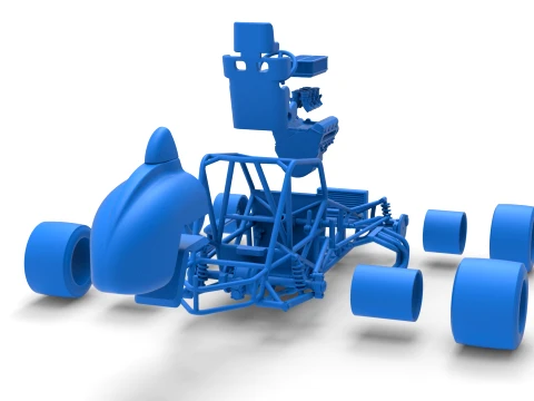 Sprint car Base Version 2 Scale 1 to 25 3D Print Model