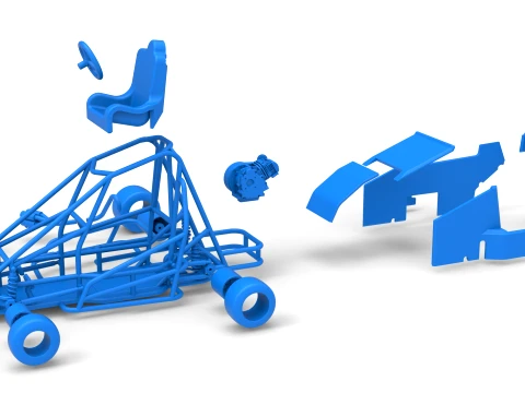 Quarter Midget Scale 1 to 16 3D Print Model