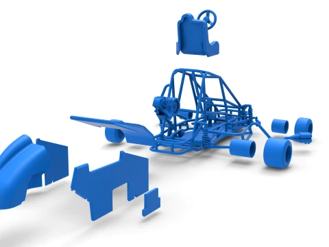 Quarter Midget Scale 1 to 16 3D Print Model